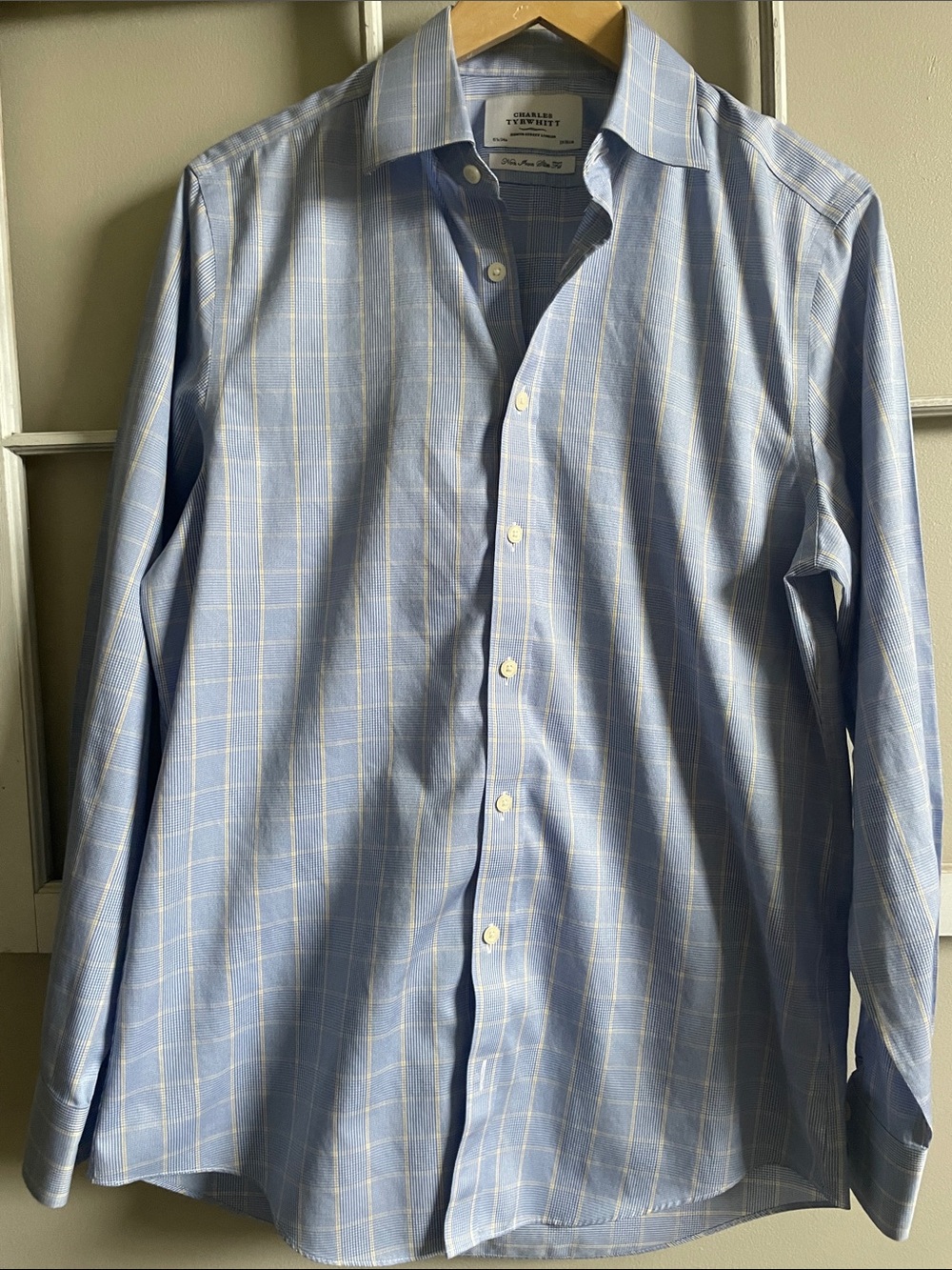 Charles Tyrwhitt Blue Windowpane Dress Shirt